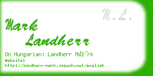 mark landherr business card